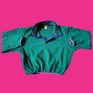 vintage LLBEAN synch fleece sweater in teal